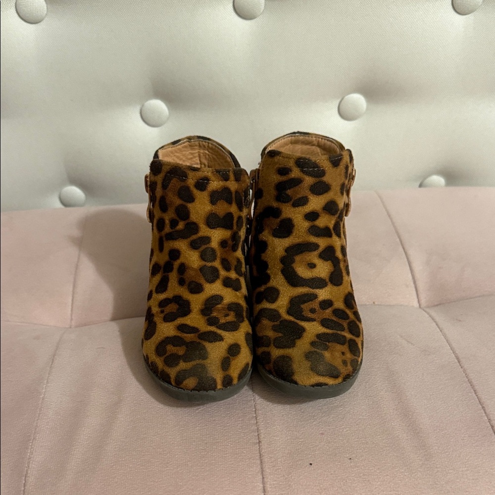 Leopard Print Kids Boots